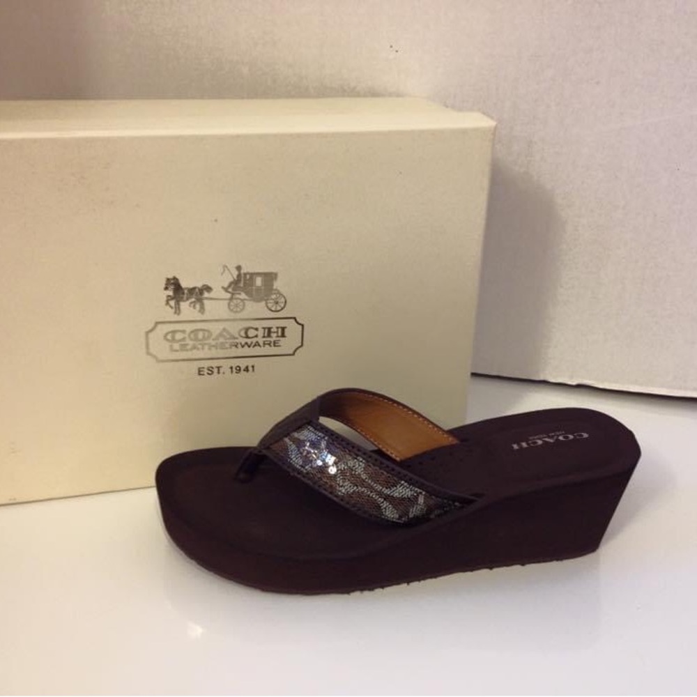 Coach brown sandals